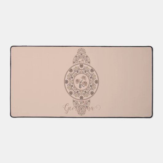 Mandala Ornementale Mocha Rococo Lotus (Recto)