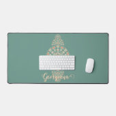 Mandala Ornementale Rétro Sage & Sable customisé (Clavier et souris)