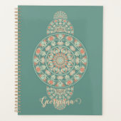 Mandala Ornementale Rétro Sage & Sable customisé (Devant)