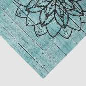 Mandala over blauw ouder hout tissuepapier (Detail)