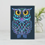 Mandala Owl Kaart (Staand voorkant)