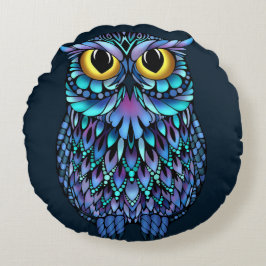 Mandala Owl Sierkussen Rond Kussen