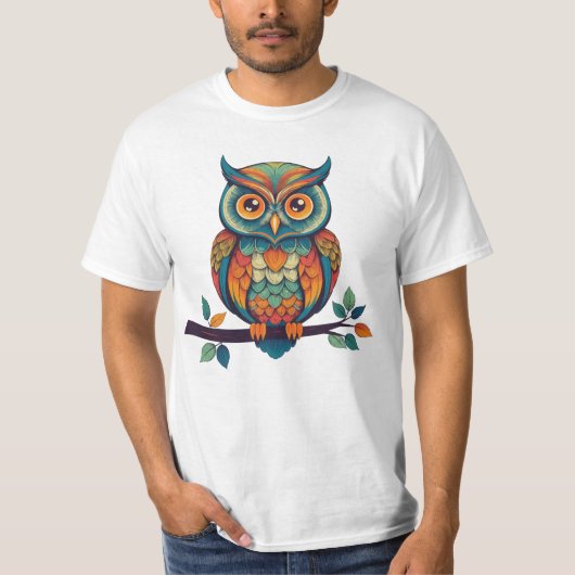 Mandala Owl T-shirt (Voorkant)