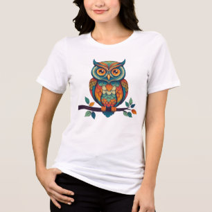 Mandala Owl Tri-Blend Shirt