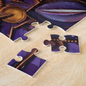 Mandala Paarse Goud Legpuzzel (Zijkant)