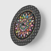 Mandala. Paix, Amour, horloge murale (Angle)