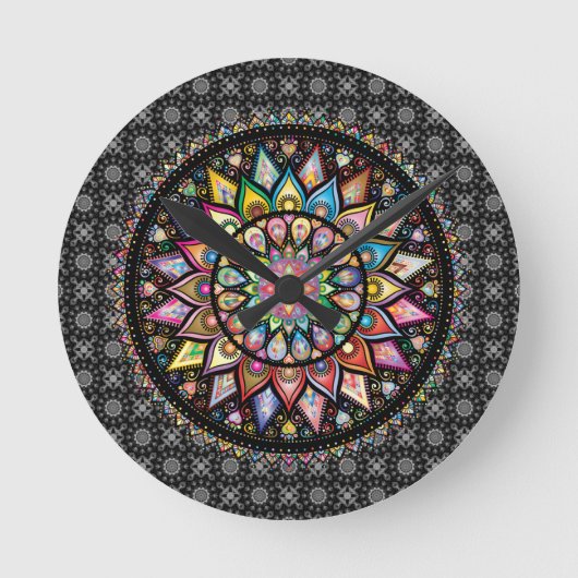 Mandala. Paix, Amour, horloge murale (Recto)