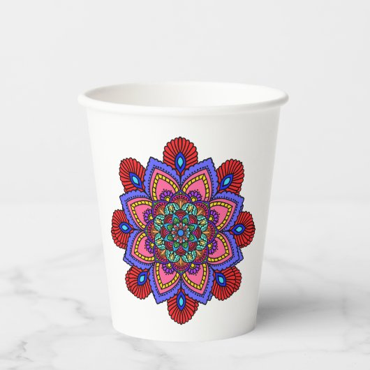 Mandala paper cup papieren bekers (Voorkant)
