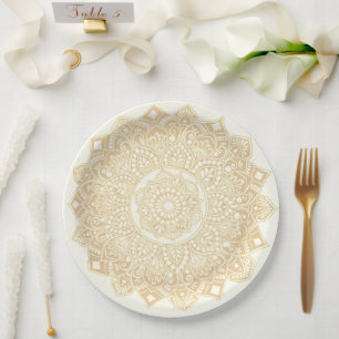 Mandala papier bord goud