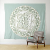 Mandala papillon - Tapisserie (En situation (horizontale))