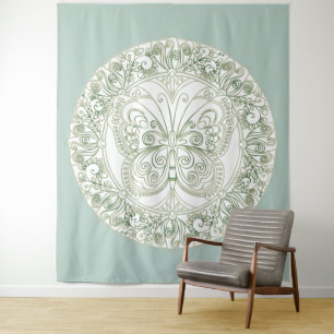 Mandala papillon - Tapisserie