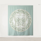 Mandala papillon - Tapisserie (Devant)