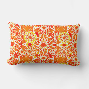 Mandala patroon, Coral Oranje en Gold Kussen