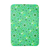 Mandala patroon, Emerald green en pauock Badmat (Voorkant Verticaal)