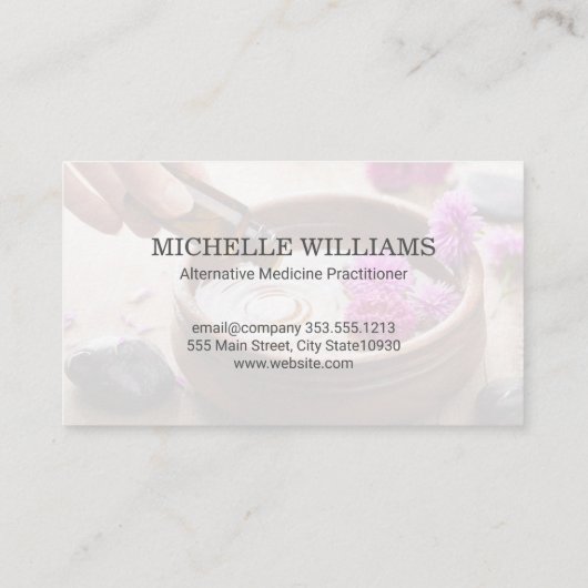 Mandala-patroon | Etherische oliën | Aroma therapi Visitekaartje (Achterkant)