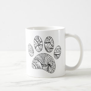 Mandala Patroon Hond Paw Print Koffiemok