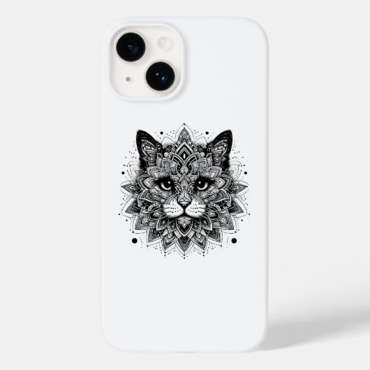 Mandala Patroon Kat Ontwerp Case-Mate iPhone Case (Achterkant)