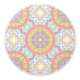 Mandala patroon keramische knop