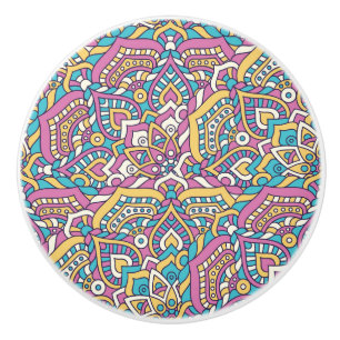 Mandala patroon keramische knop