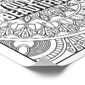 Mandala Patroon kleurplaat mindfulness quote Poster (Hoek)