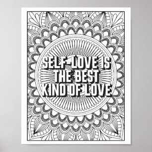 Mandala Patroon kleurplaat mindfulness quote Poster