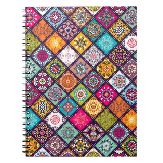 Mandala patroon kleurrijk Marokkaans Notitieboek (Voorkant)