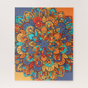 Mandala patroon kleurrijke etnische Marokkaanse Legpuzzel