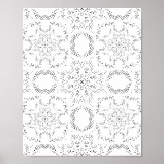 Mandala patroon poster (Voorkant)