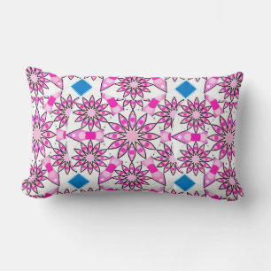 Mandala patroon, roze, hete roze, kussen