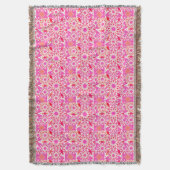 Mandala patroon, schaduwen van roze en koraal deken (Voorkant Verticaal)