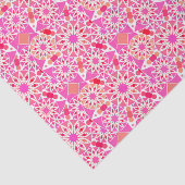 Mandala patroon, schaduwen van roze en koraal tissuepapier (Detail)