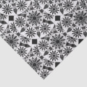 Mandala patroon, zwart, wit en grijs / grijs tissuepapier (Detail)