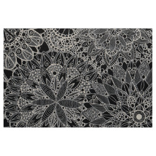 Mandala Patroon Zwarte Stof