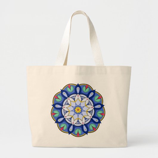 Mandala Pattern 01 Grote Tote Bag (Voorkant)