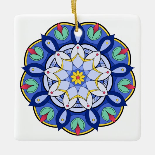 Mandala Pattern 01 Keramisch Ornament (Voorkant)