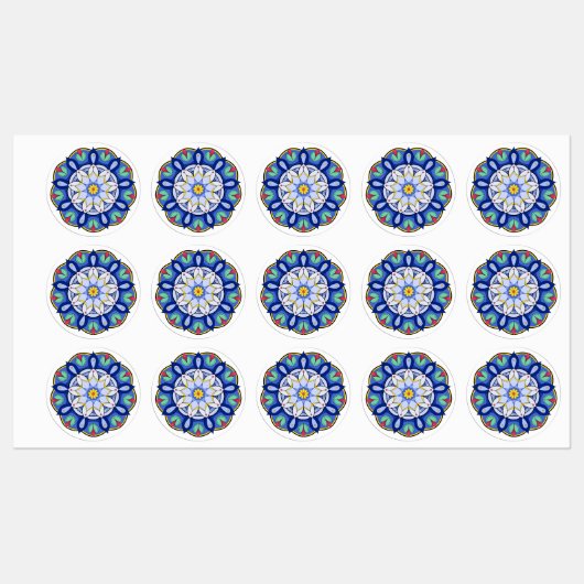 Mandala Pattern 01 Labels (Vel)