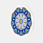 Mandala Pattern 01 Metalen Ornament (Voorkant links)