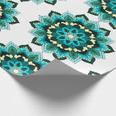 Mandala Pattern 02 in aqua Cadeaupapier (Hoek)