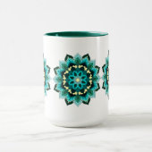 Mandala Pattern 02 in aqua Mok (Midden)