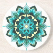 Mandala Pattern 02 in aqua Onderzetter (Voorkant)