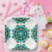Mandala Pattern 02 in aqua Paper Bord (Feest)