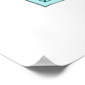Mandala Pattern 02 in aqua Poster (Hoek)