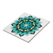 Mandala Pattern 02 in aqua Tegeltje (Zijkant)