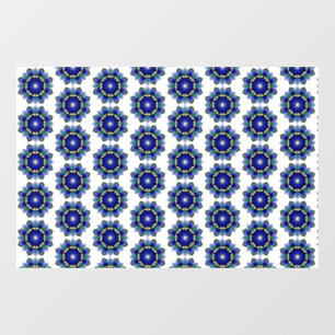 Mandala Pattern 02 in blauw Raamsticker