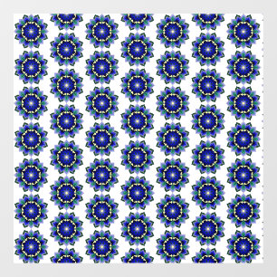 Mandala Pattern 02 in blauw Raamsticker