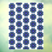 Mandala Pattern 02 in blauw Raamsticker (Vel 3)