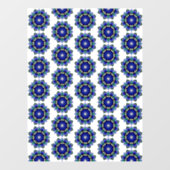 Mandala Pattern 02 in blauw Raamsticker (Vel)