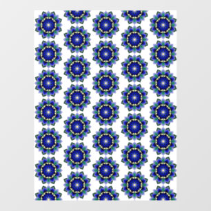 Mandala Pattern 02 in blauw Raamsticker