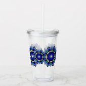 Mandala Pattern 02 in dark blue Acryl Drinkbeker (Voorkant)