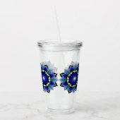 Mandala Pattern 02 in dark blue Acryl Drinkbeker (Links)